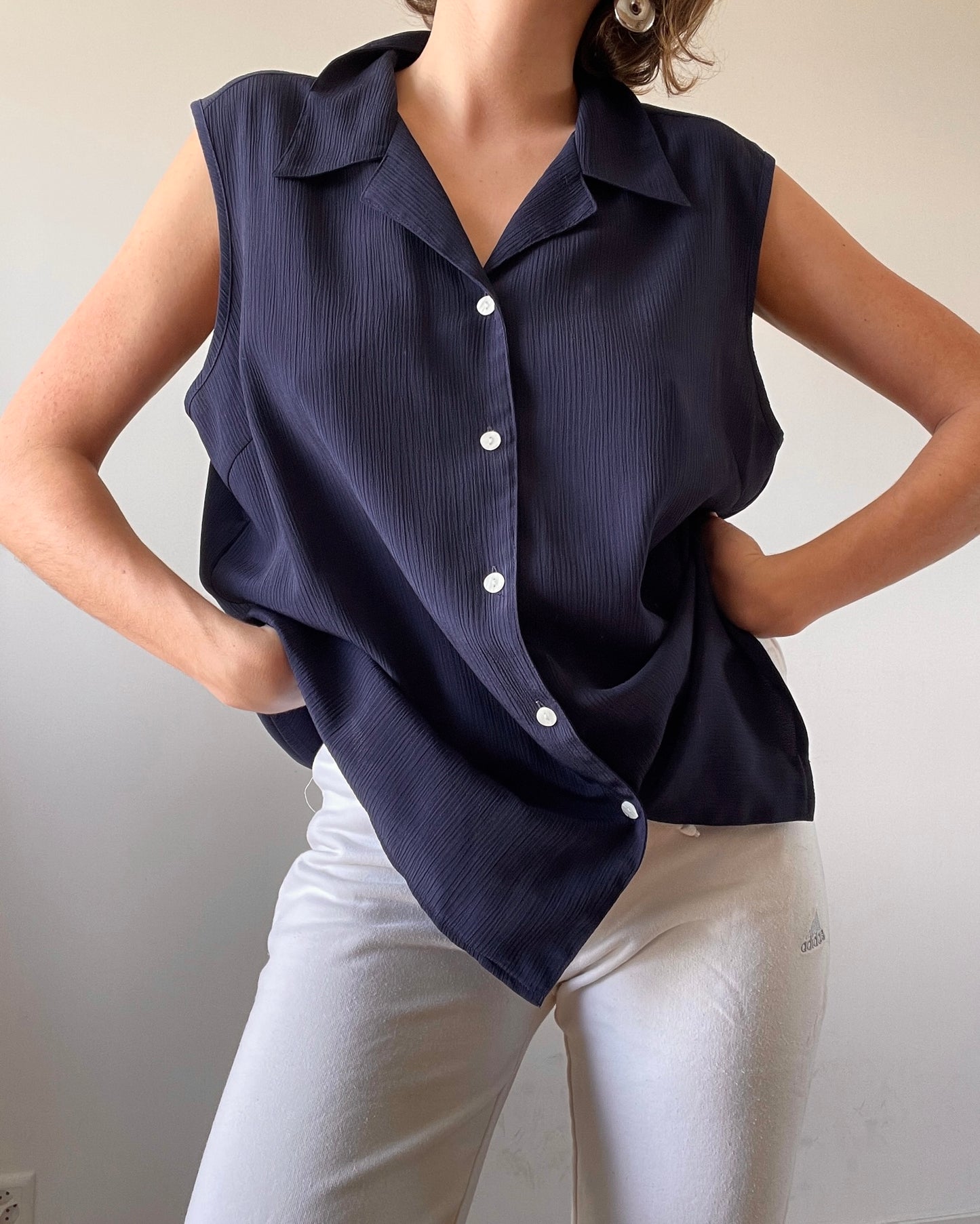 Navy blue top