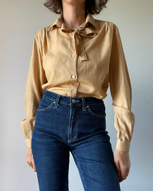 Vintage beige gold shirt