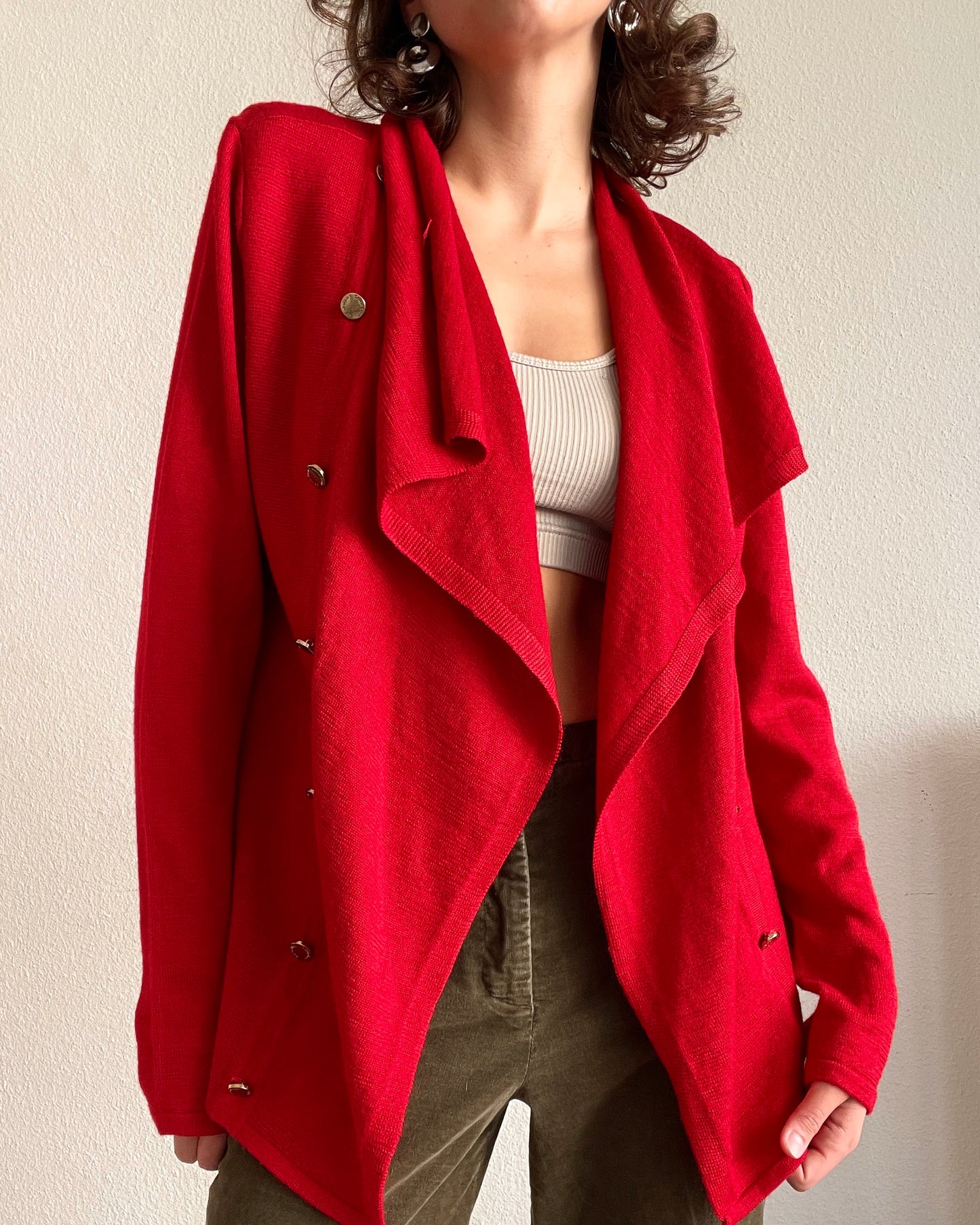 CALVIN KLEIN - Red cardigan