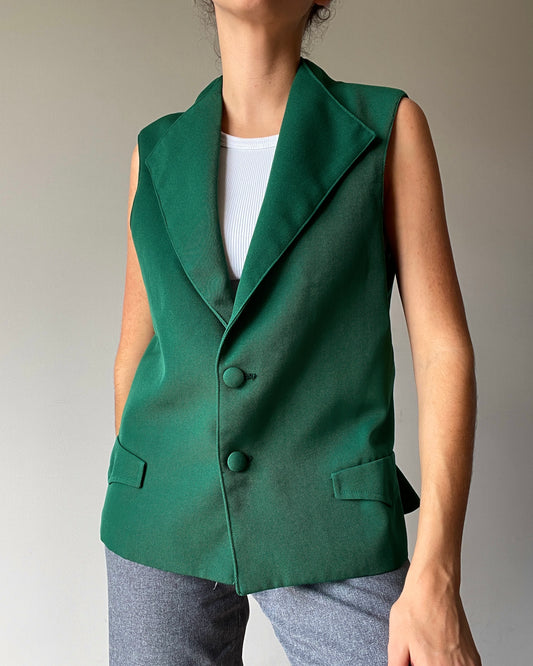 Vintage green gilet