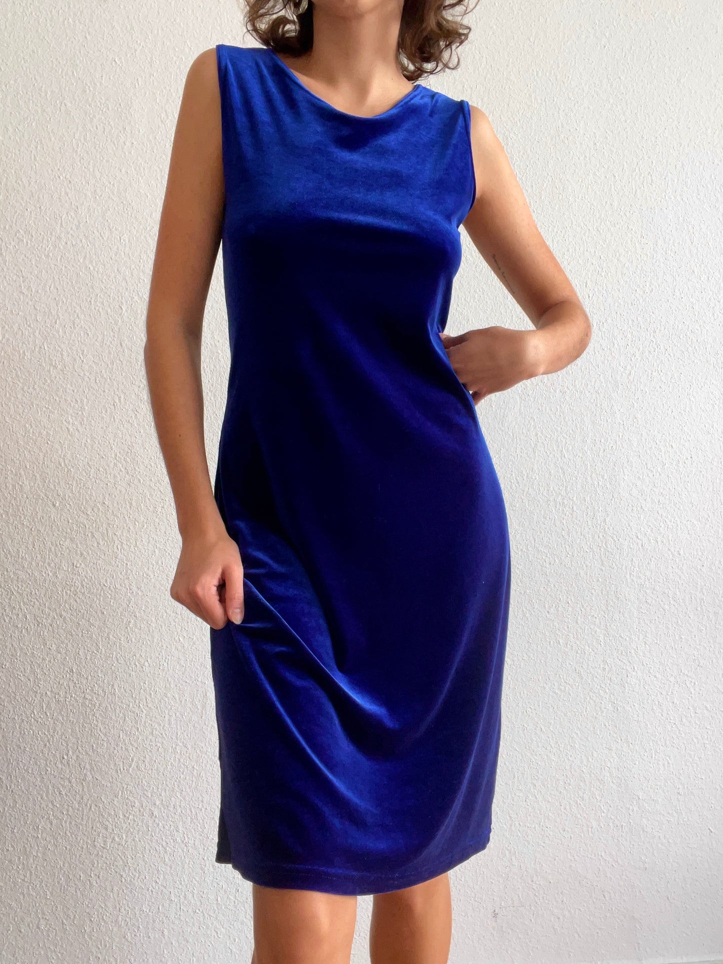 Vintage velvet Blue dress