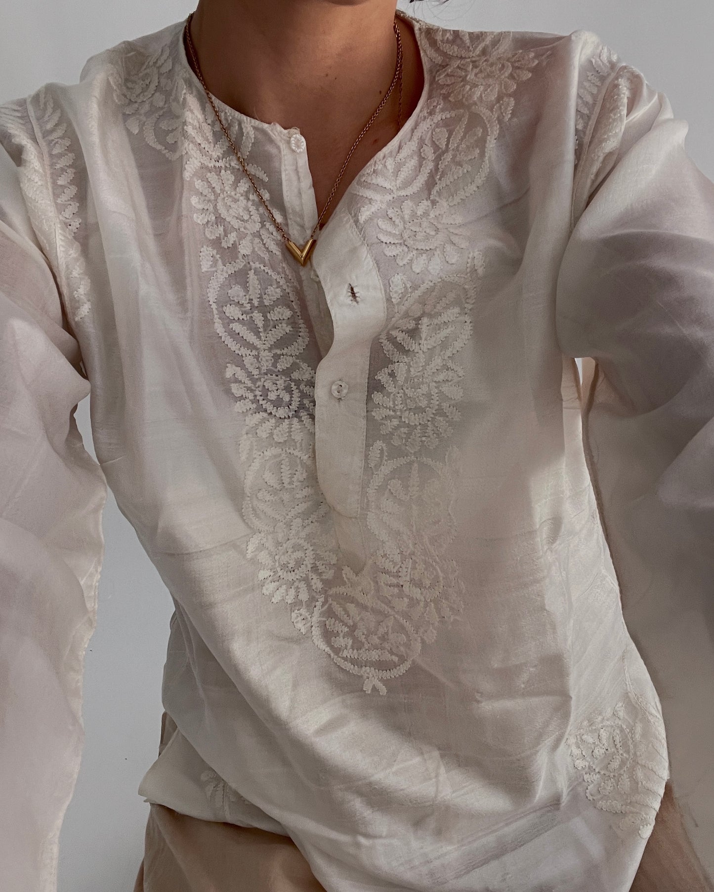 Silk white blouse