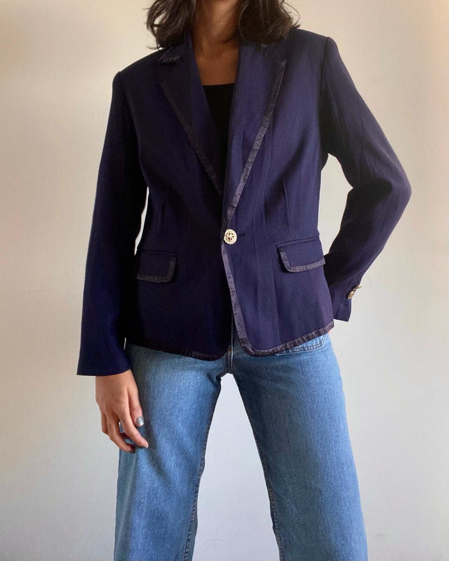 Vintage blue navy blazer