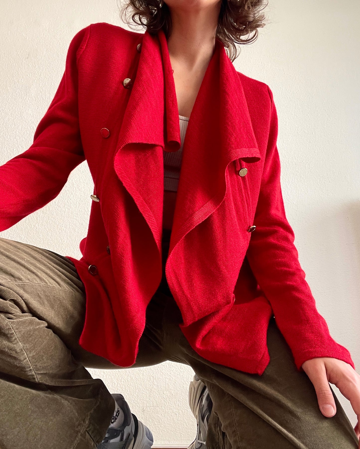 CALVIN KLEIN - Red cardigan