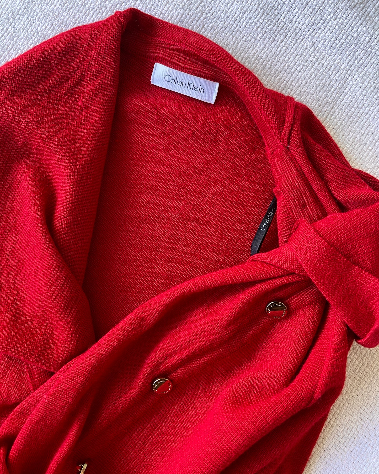 CALVIN KLEIN - Red cardigan