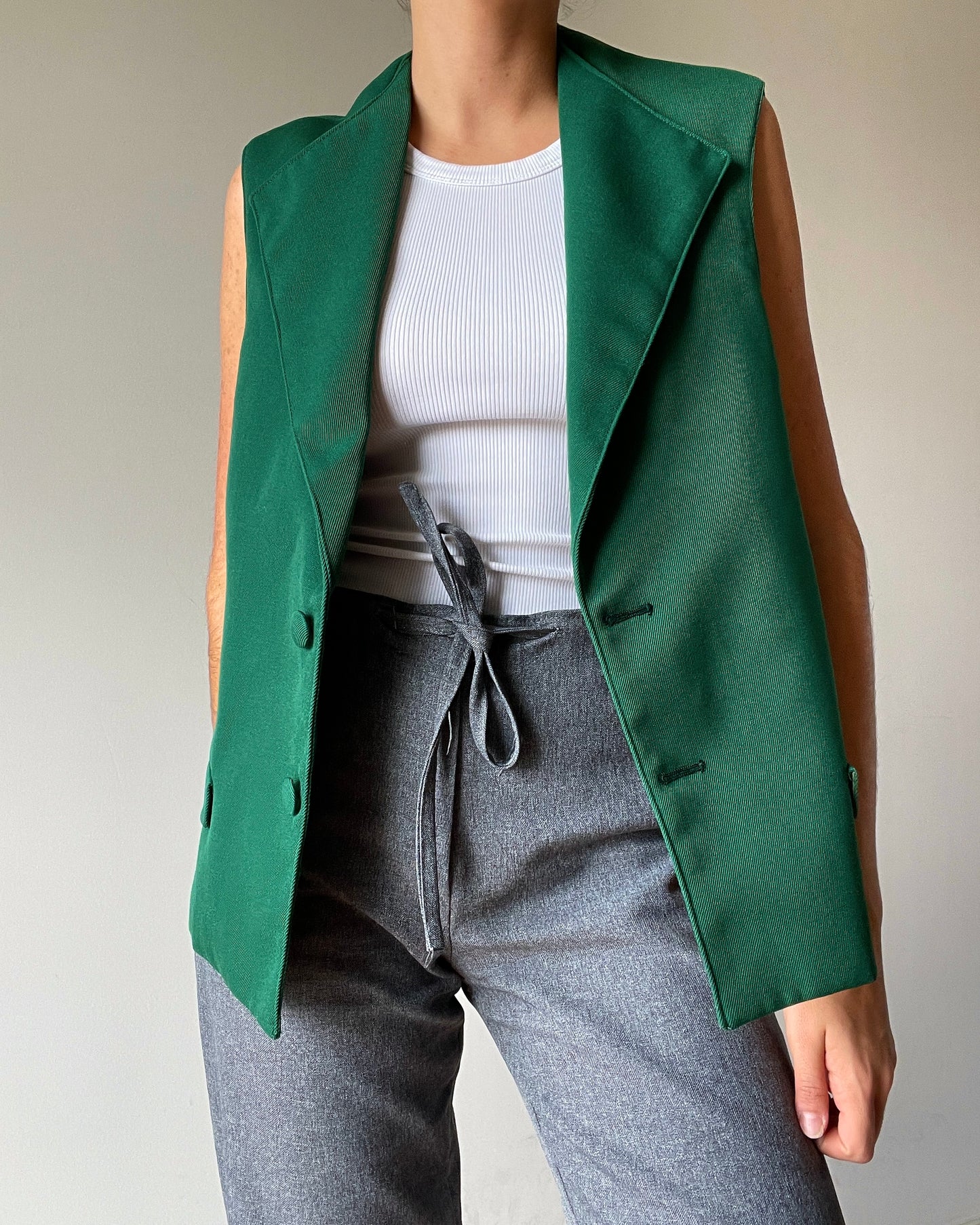 Vintage green gilet