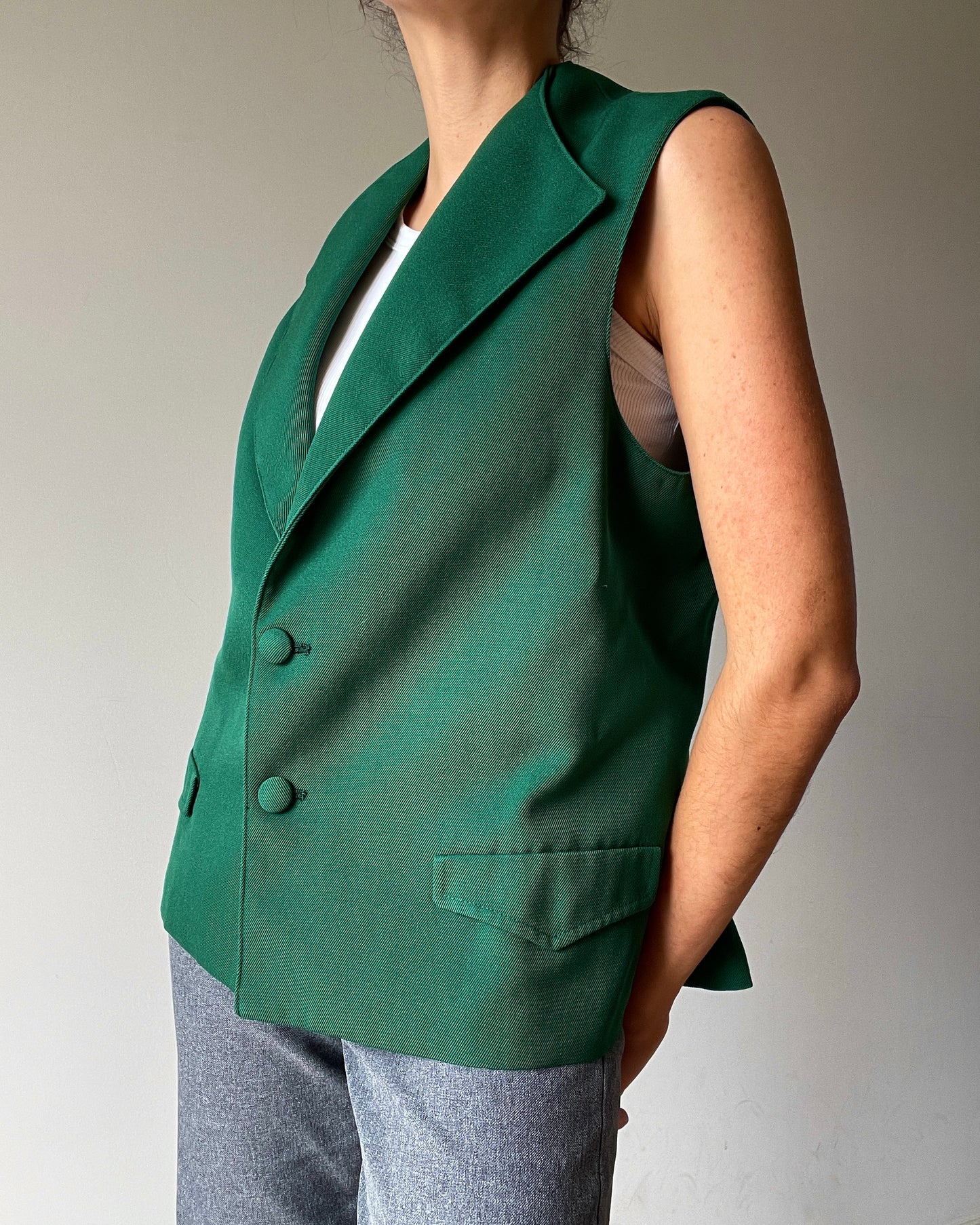 Vintage green gilet