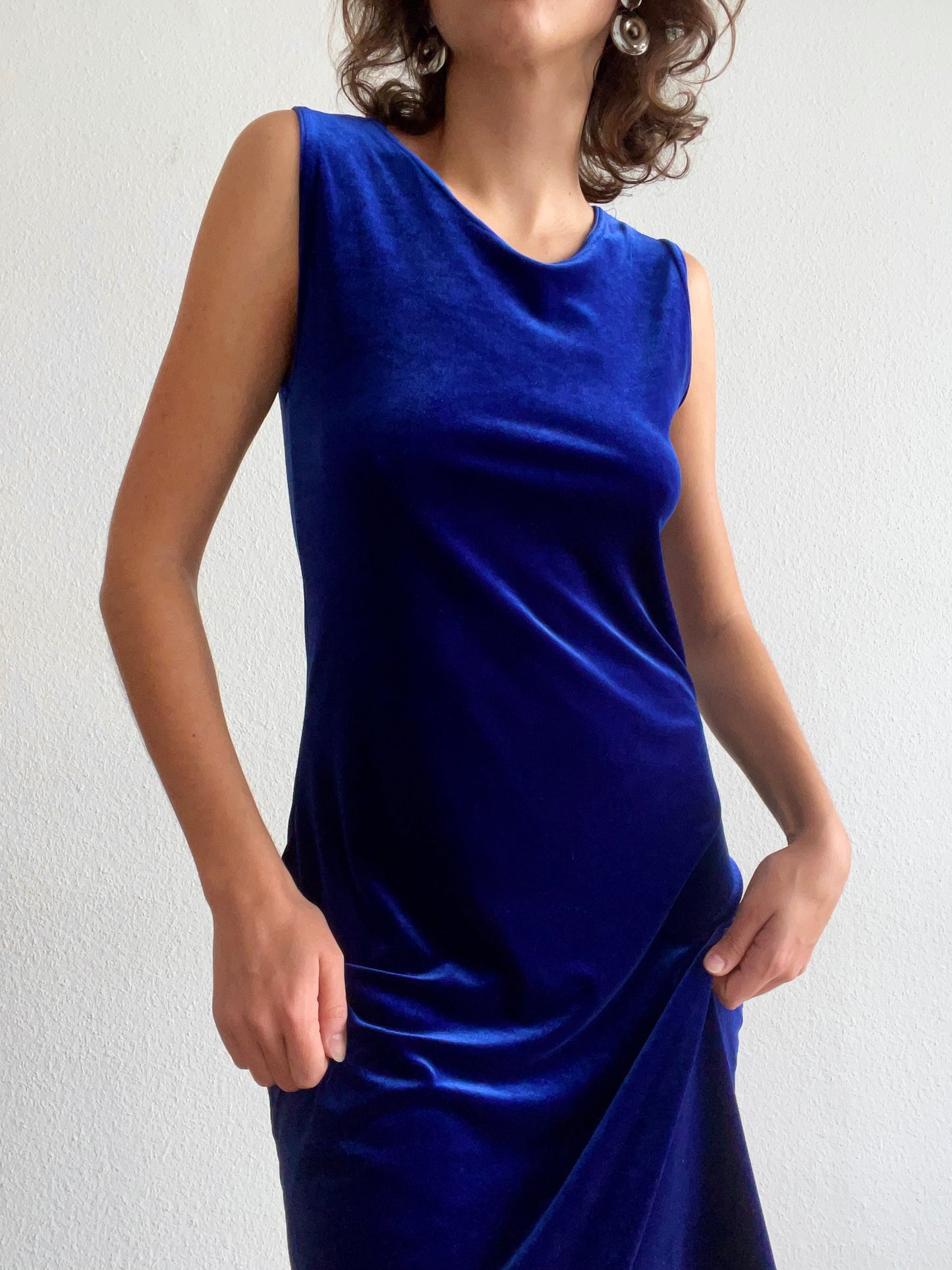 Vintage velvet Blue dress