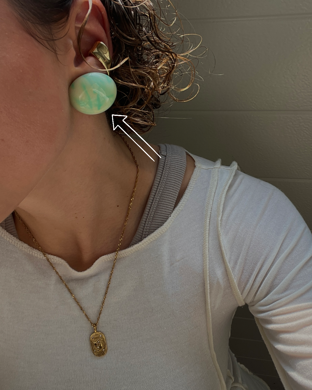 Turquoise clips earrings