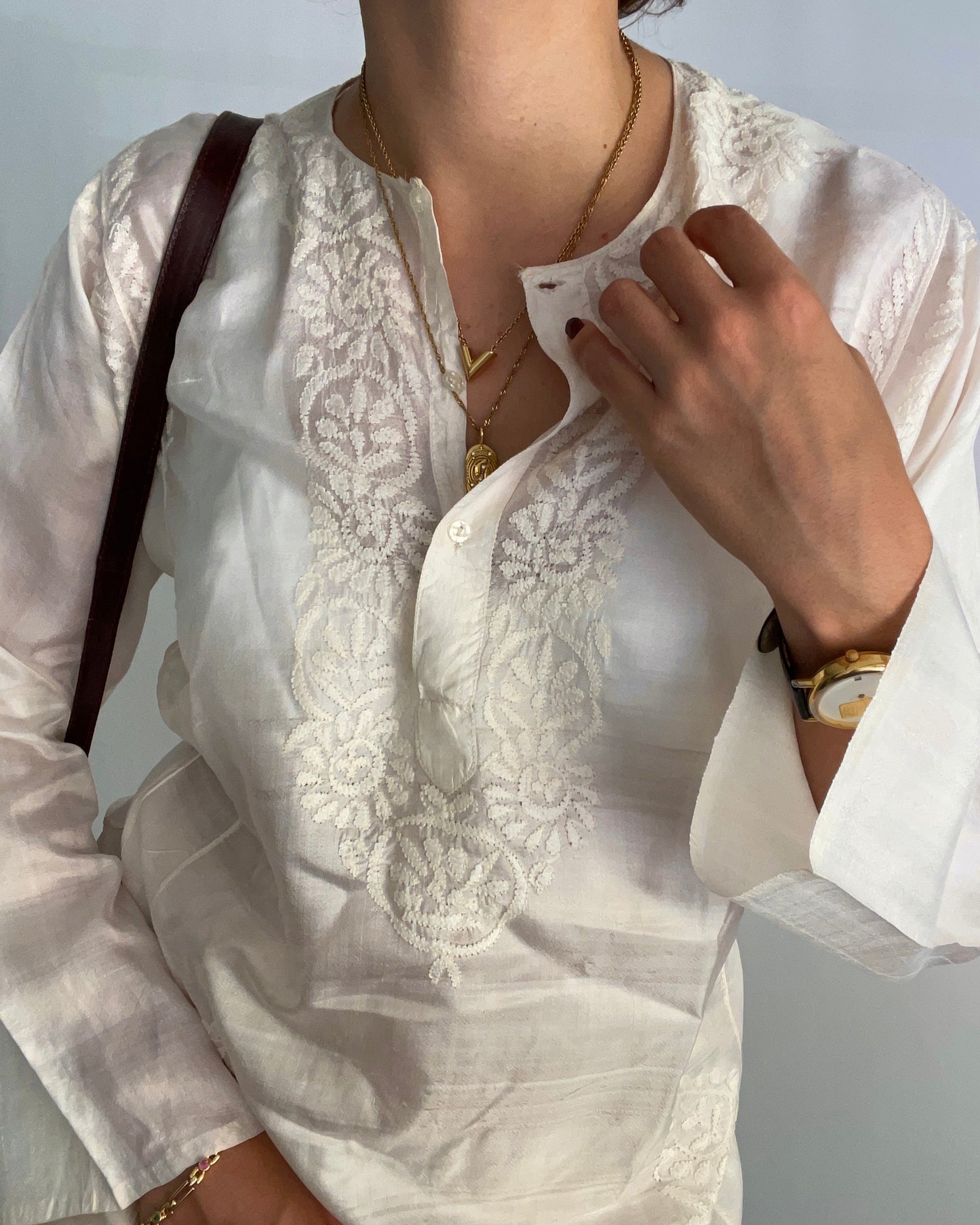 Silk white blouse