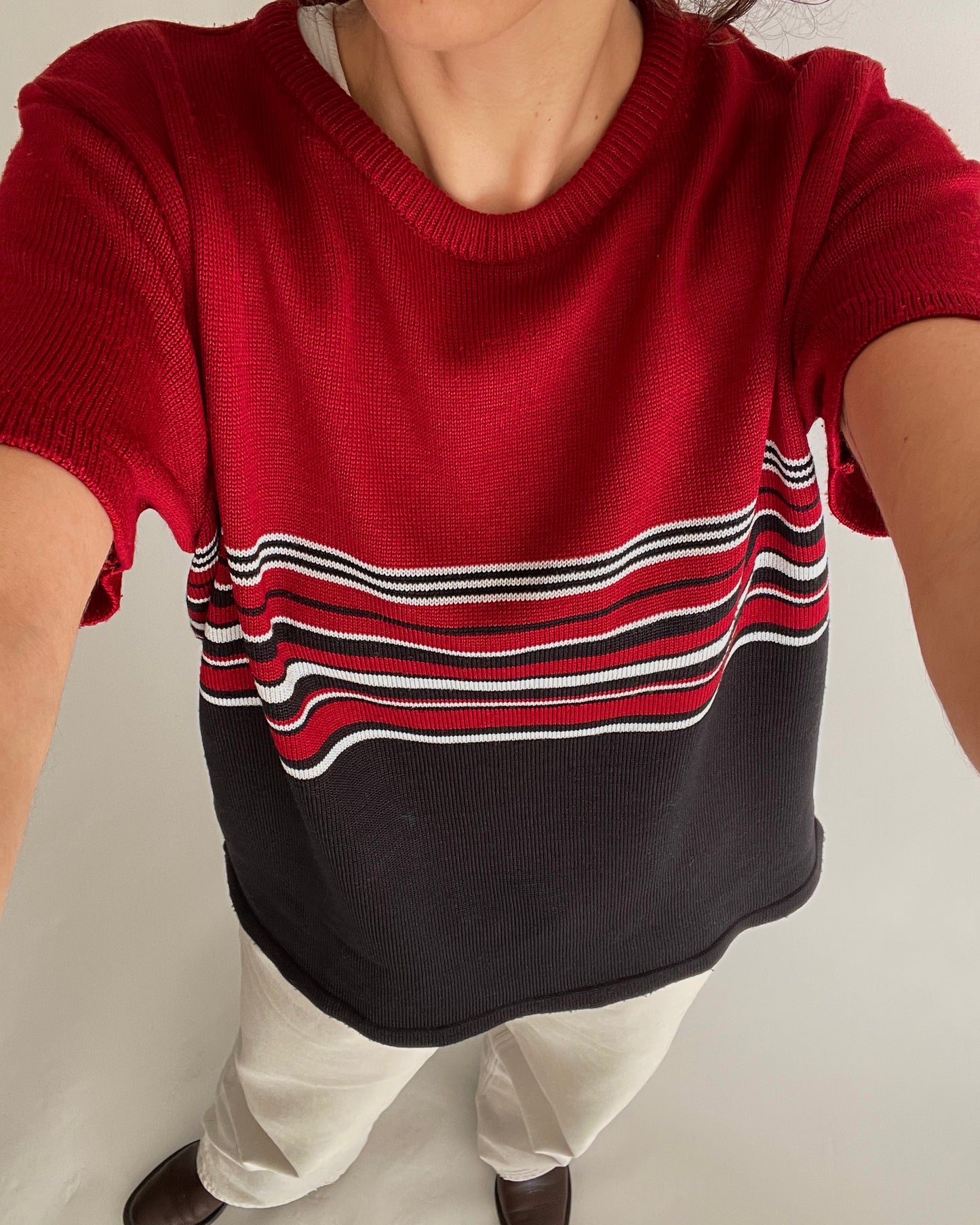 Vintage Striped Knit Sweater Tee