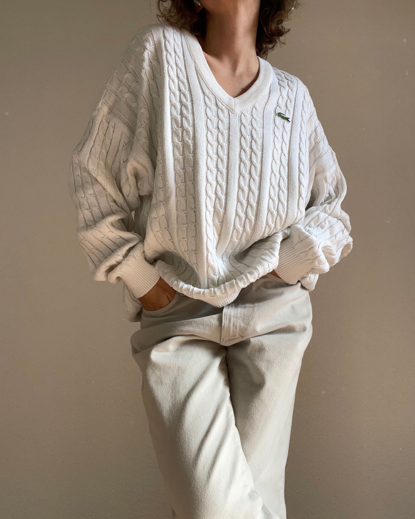 LACOSTE - White jumper