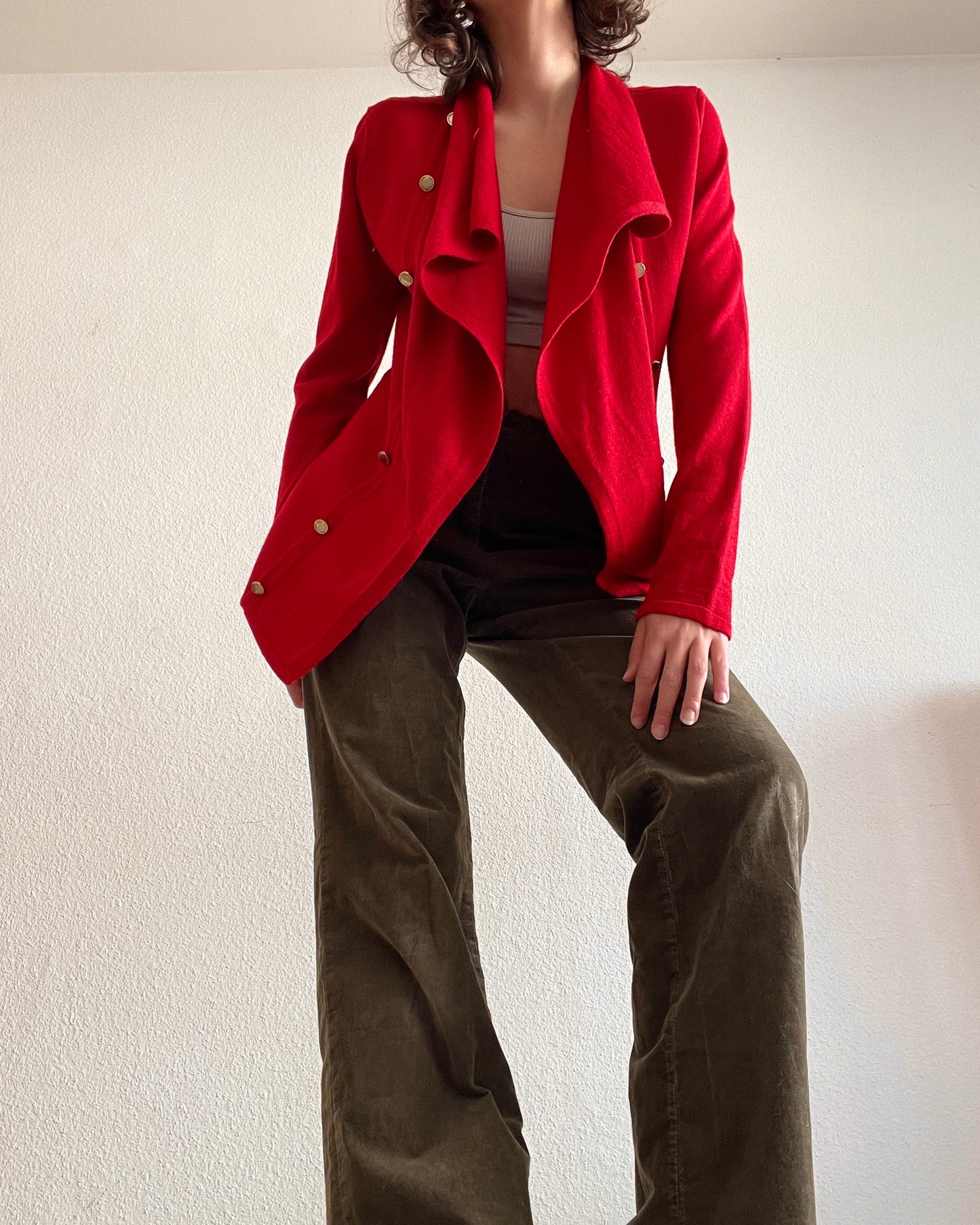 CALVIN KLEIN - Red cardigan