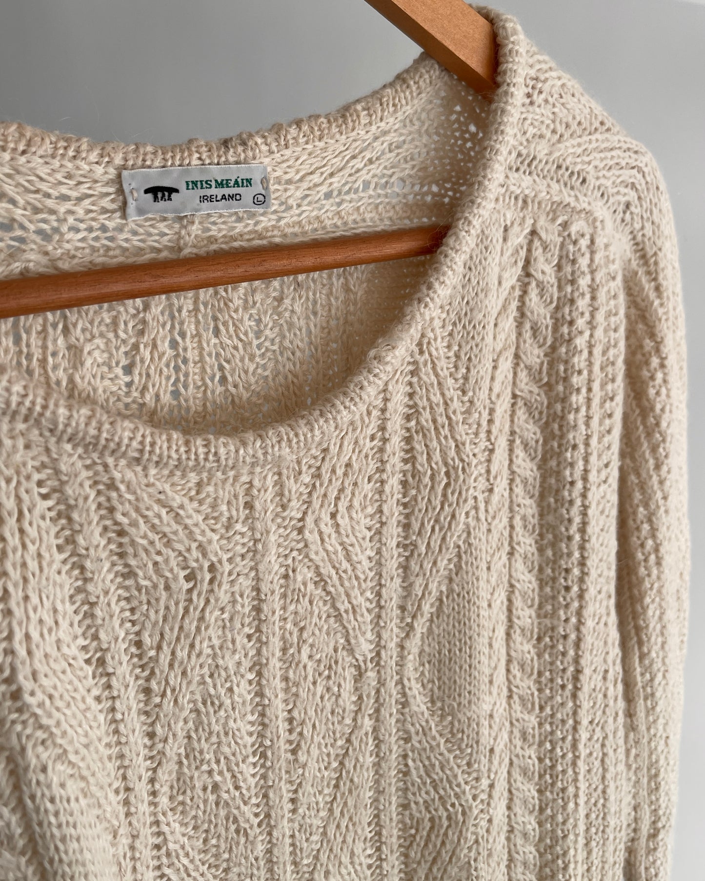 Inis Meáin Cream Cable Knit Sweater