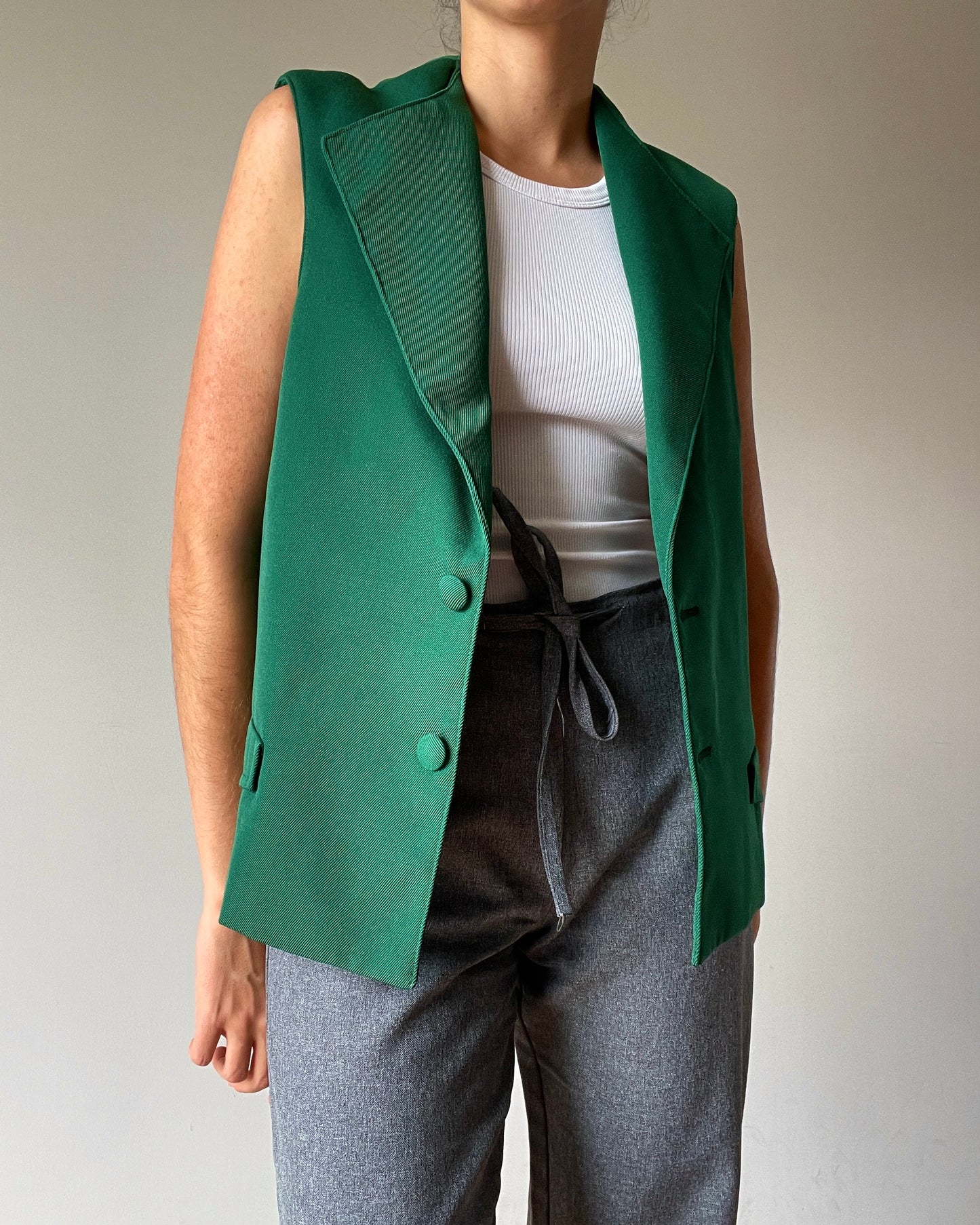 Vintage green gilet