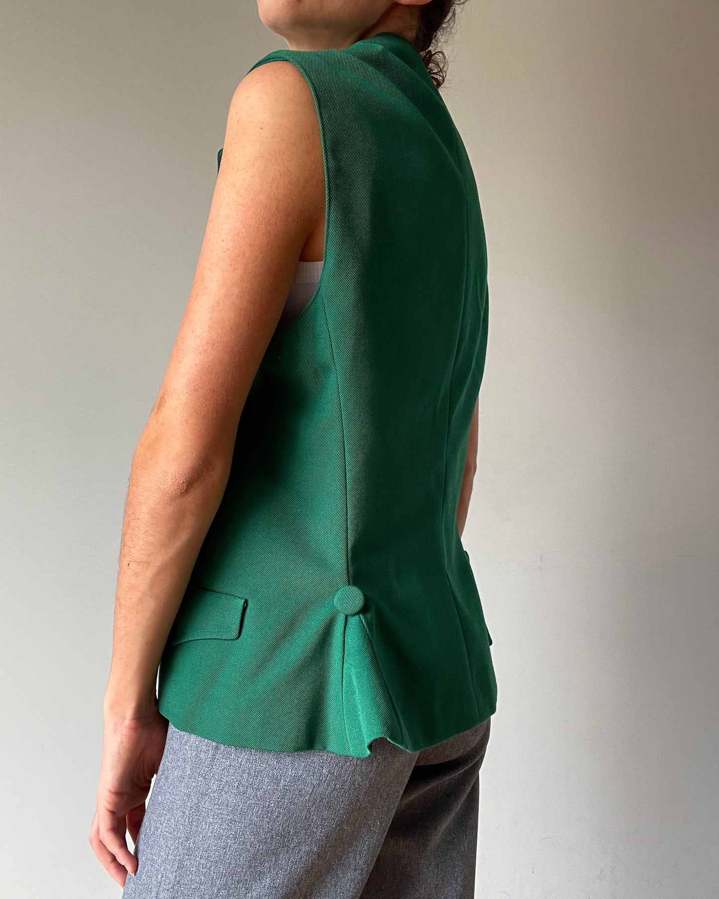 Vintage green gilet