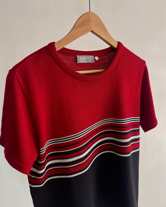 Vintage Striped Knit Sweater Tee