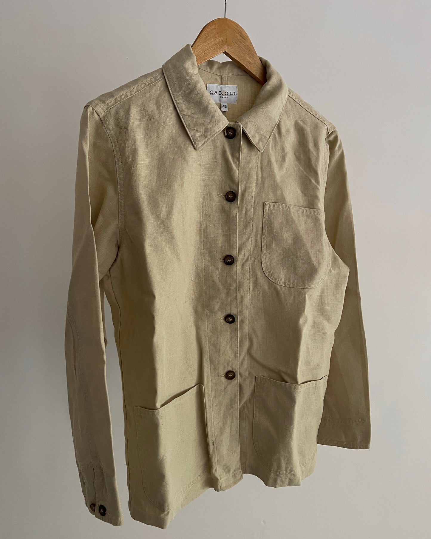 Caroll Sport Light Beige Linen Overshirt