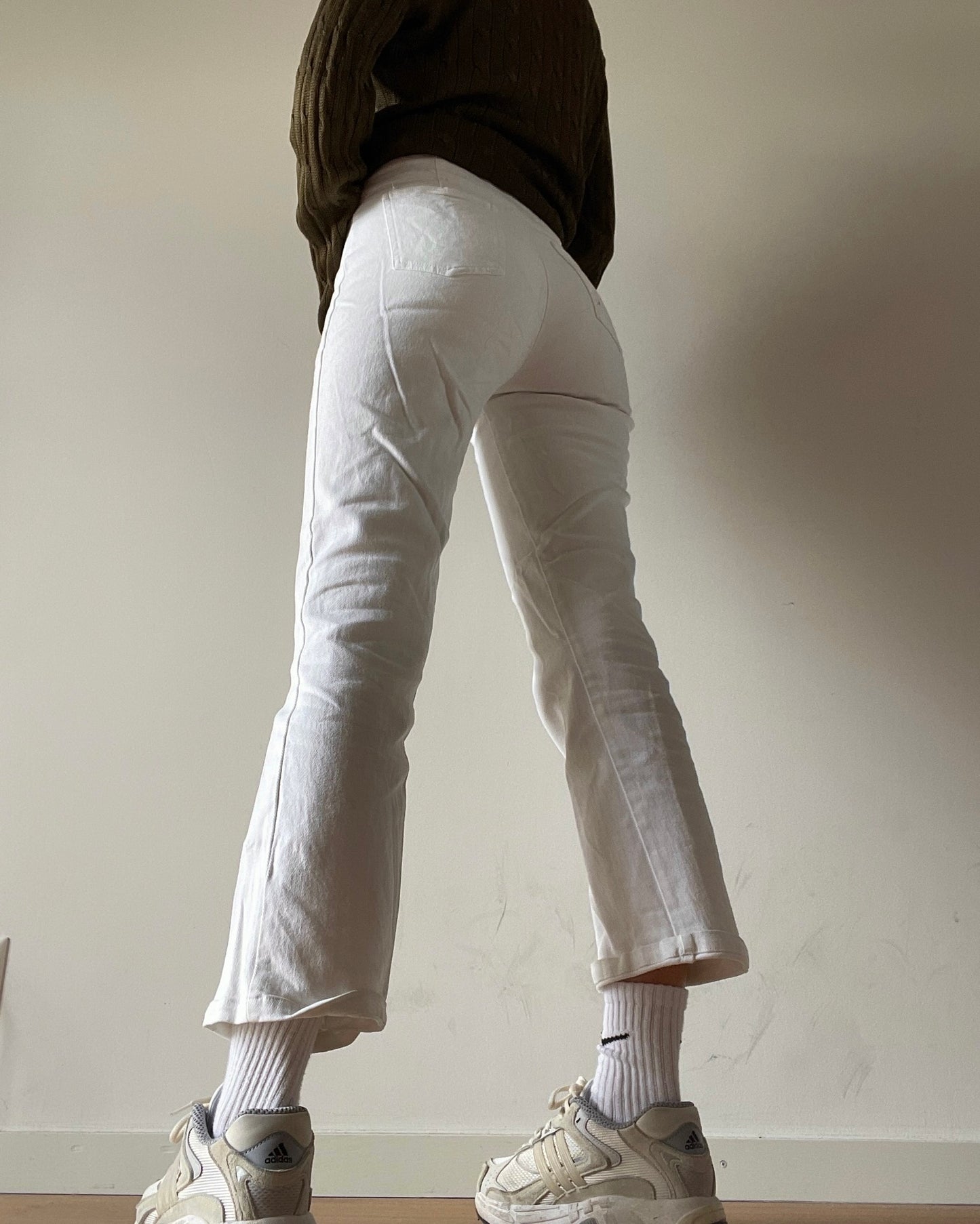 Vintage white pants with laces