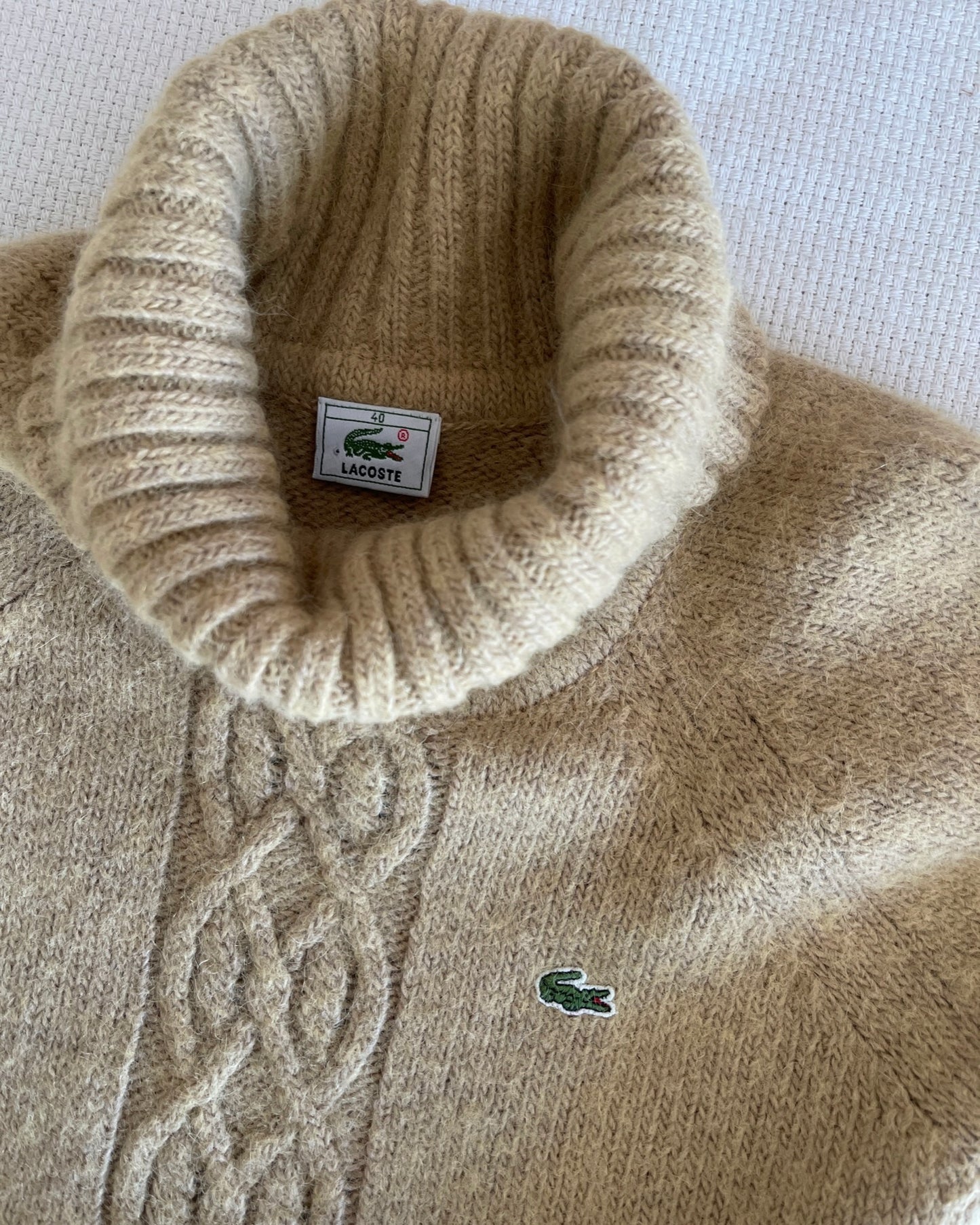 LACOSTE - Yellow/Beige turtle neck