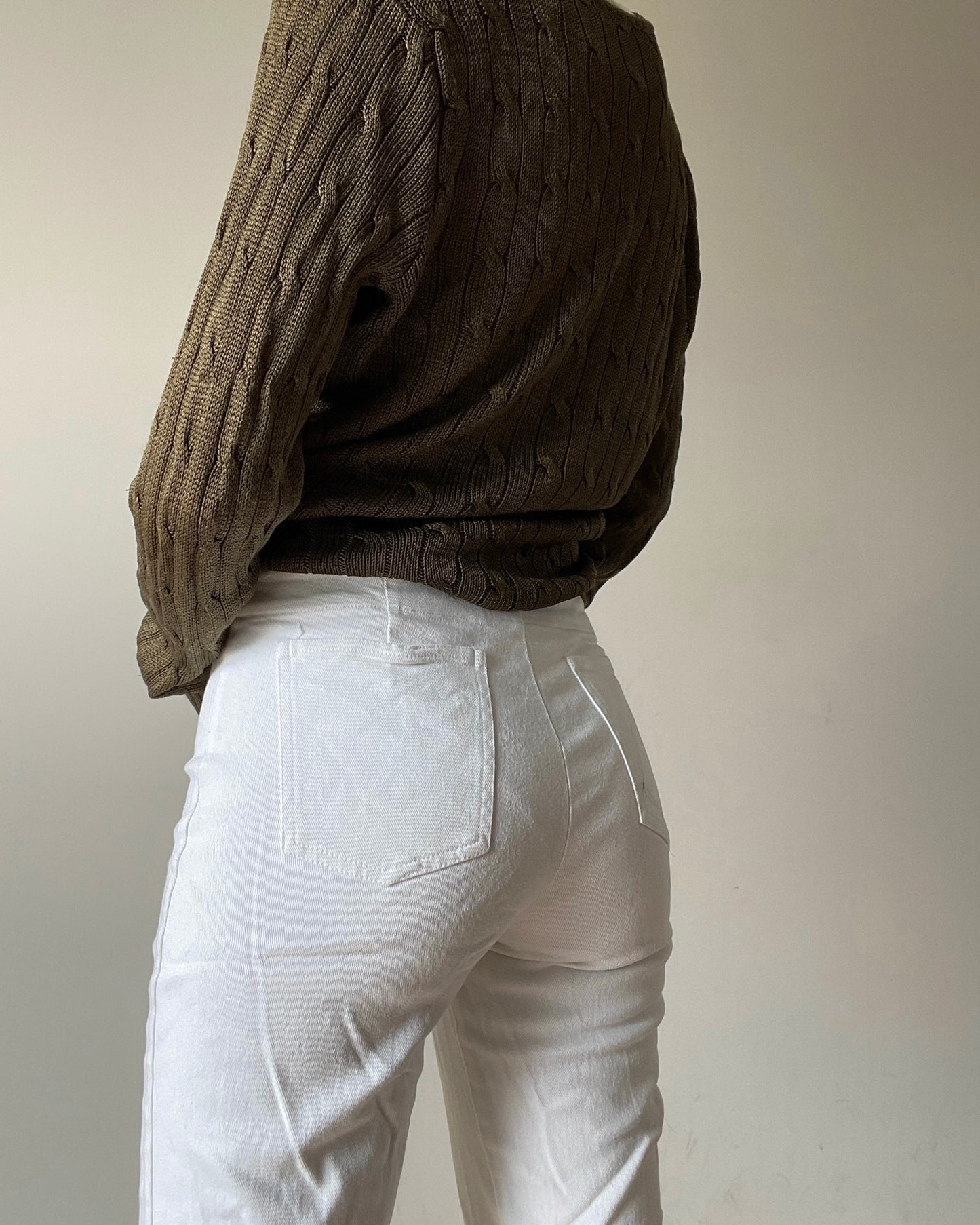 Vintage white pants with laces